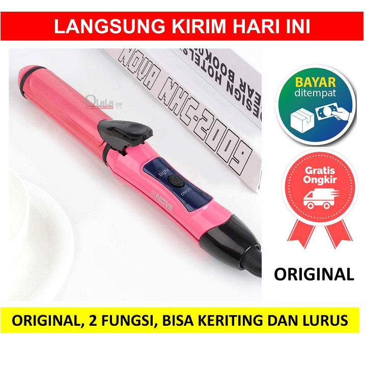 catok rambut 2 in 1 merk nova 2009 catokan rambut nhc 2009 nhc 2009 curly keriting
