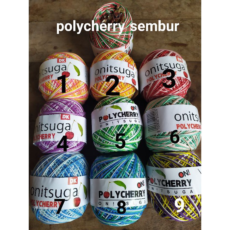 benang rajut sembur polycherry d18