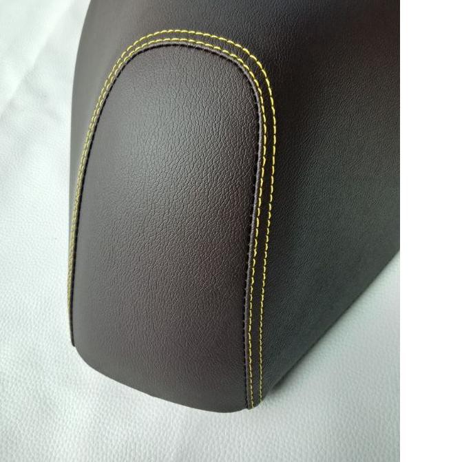 ✈ Sarung kulit jok sadel motor Honda Scoopy FI dan karbu Original Hitam / Coklat ❇