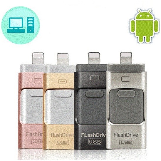 3 in 1 USB Flash Drive Memory Stick Untuk Ponsel 512GB OTG