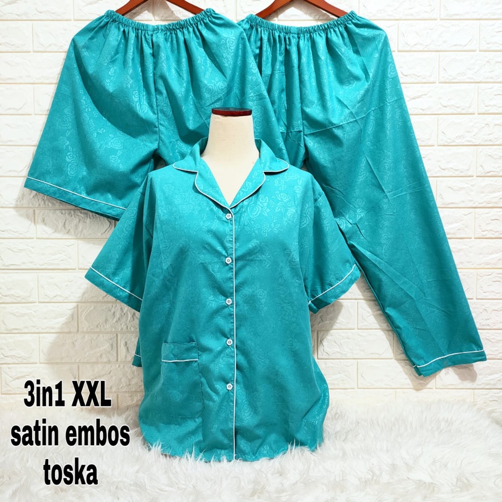 Baju Tidur Wanita dewasa embos 16 warna ukuran M , L, XL, XXL