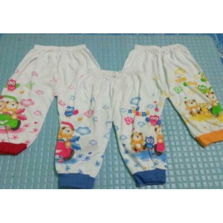 6 pc CELANA PANJANG PUTIH bayi putih TC lucu kuning merah biru katun good s m l xl