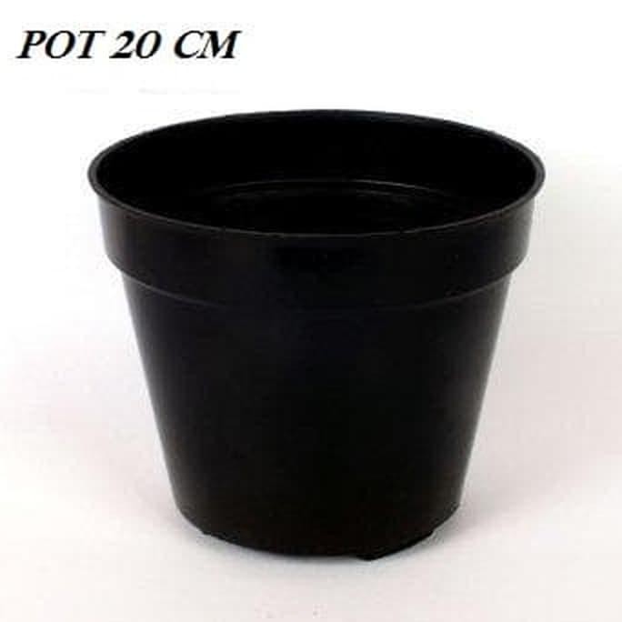 Pot Bunga Plastik 20Cm Pot Hitam Pot Tanaman Pot Plastik 20 Cm "HARGA PROMO"
