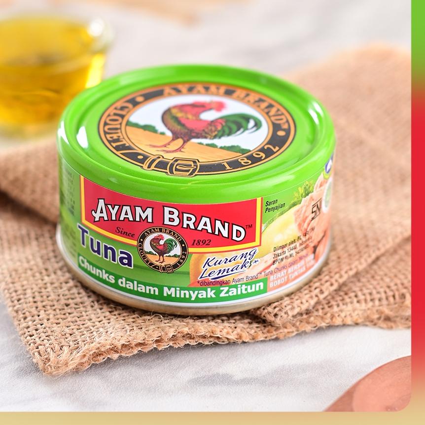 

Pasti Laris ♚ Ayam Brand - Tuna Chunk In Olive Oil 150 g (Tuna Kaleng)~