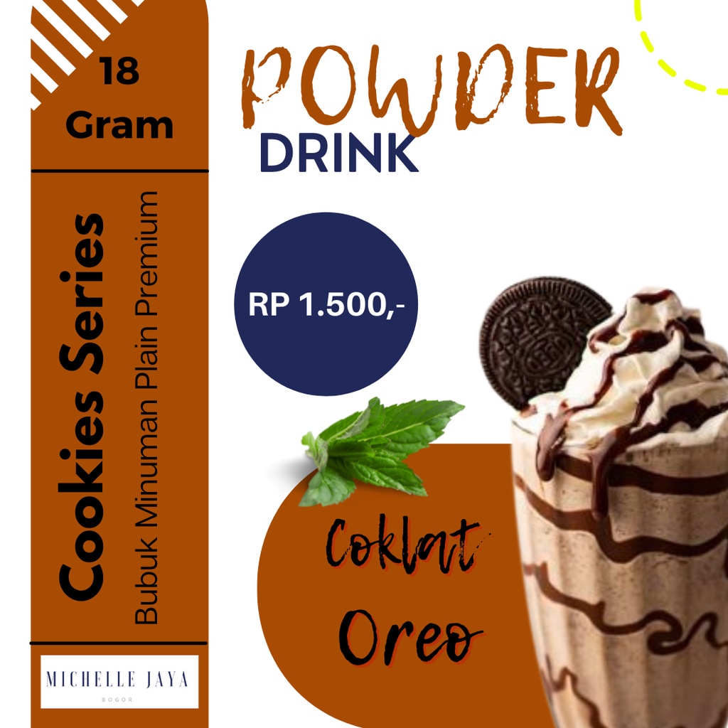 

Prime Powder Drink Super Premium Choco Oreo 18 Gram / Plain / Bubuk Minuman Rasa