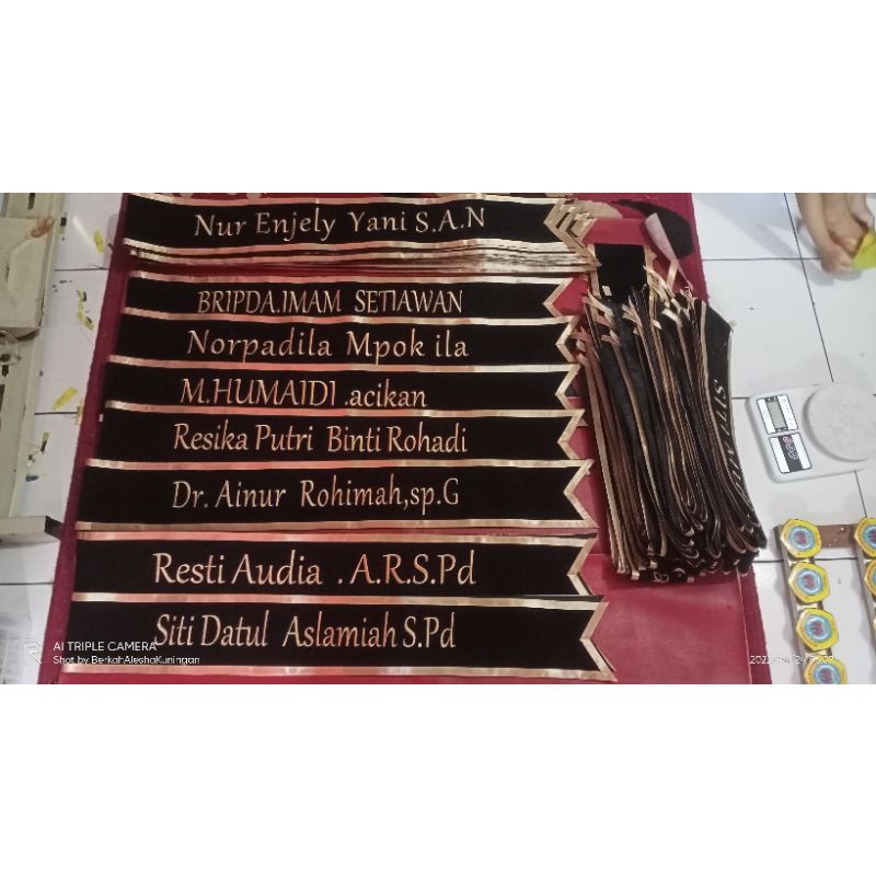 Selempang Wisuda Bludru bordir