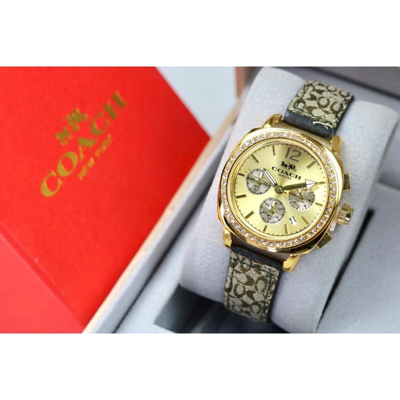 Jam tangan wanita coach crono aktif free box