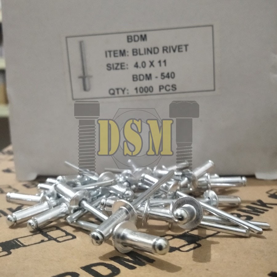 (100 PCS) Paku Rivet 4mm / Blind Rivet 540 (4x11)