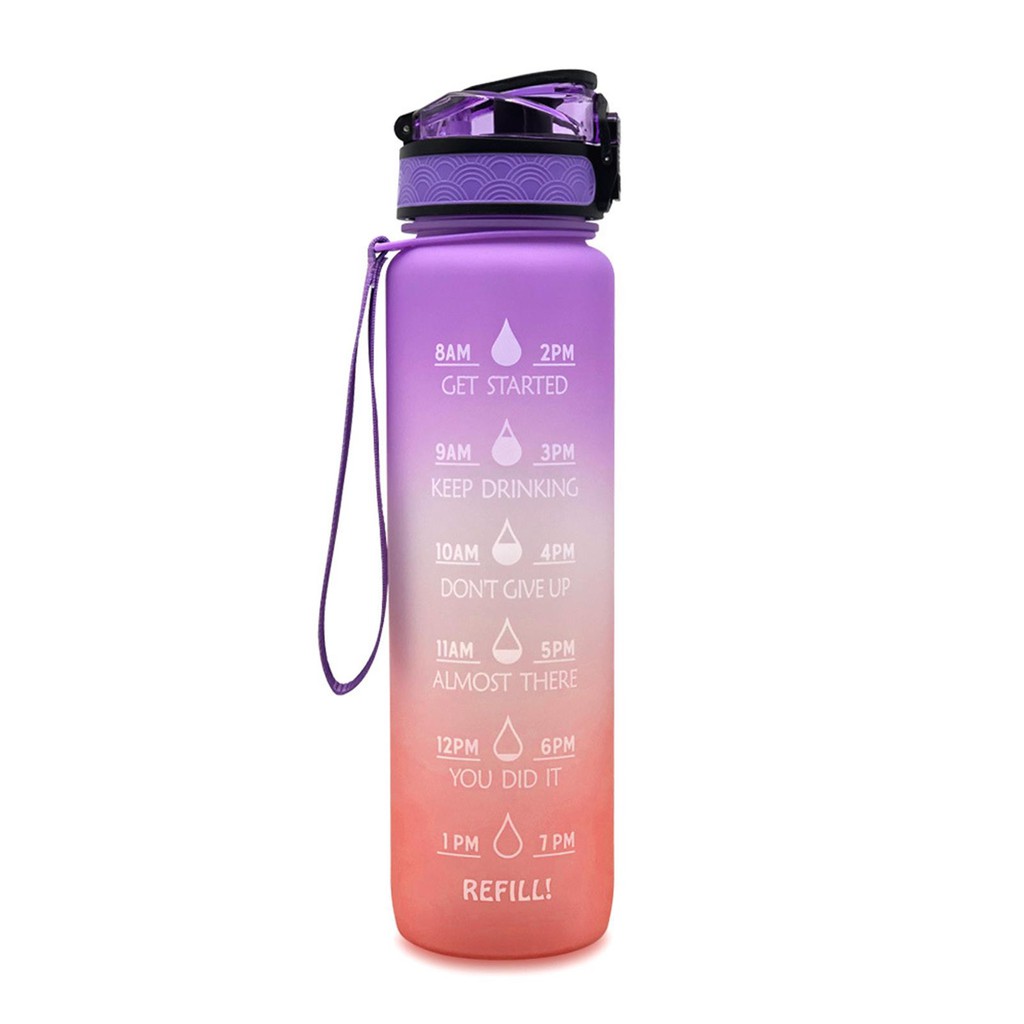 Portable 1L Water Bottle Water Jug Gym Training Hydration Workout Water Bottle 