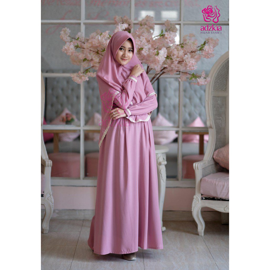 GAMIS SOFIA DUSTY PINK by Adzkia Hijab Syari