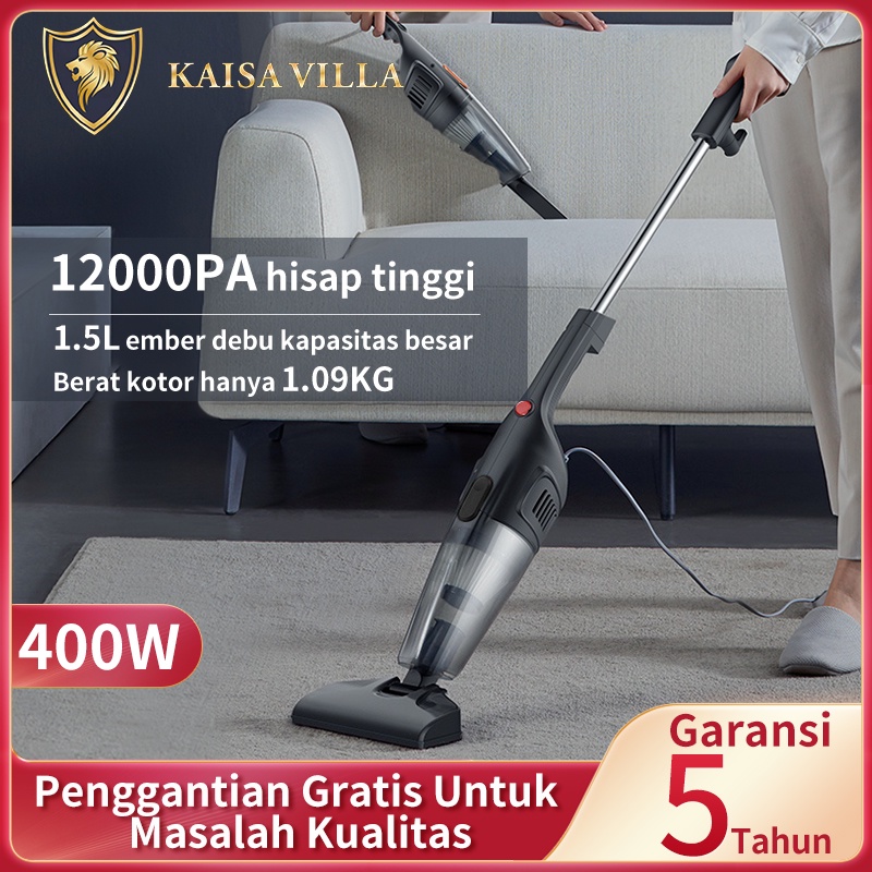 Kaisa Villa Vacuum Cleaner Penyedot Debu Stick Handheld Mini Tanpa Kabel Silent Bed Alat Sedot