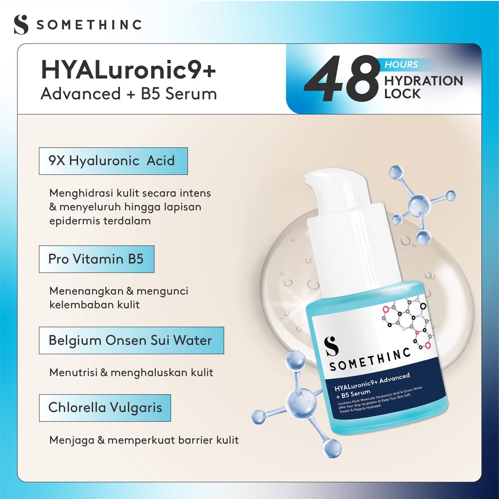 SOMETHINC  HYALuronic 9+ Advanced + B5 - Serum Menghidrasi Kulit Kering