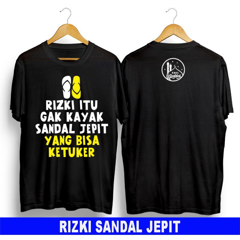 Kaos Dakwah Tauhid Islami Muslim kekinian-Rizki sendal