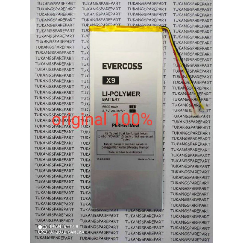 batre x9 evercoss Etab 10 prime X9 original batre X9