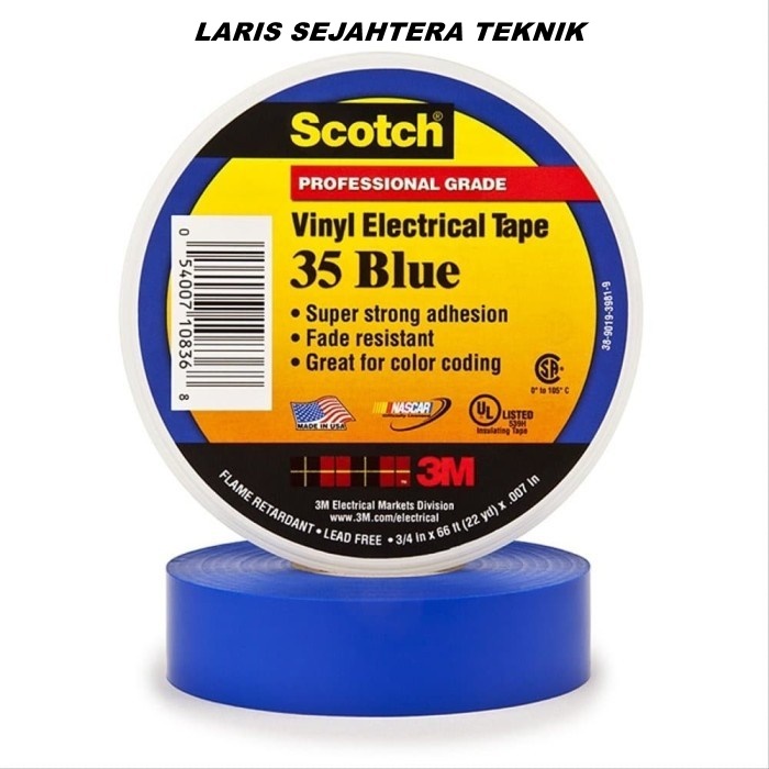 

Isolasi Listrik Vinyl Electrical Tape 3M Scotch 35 Biru