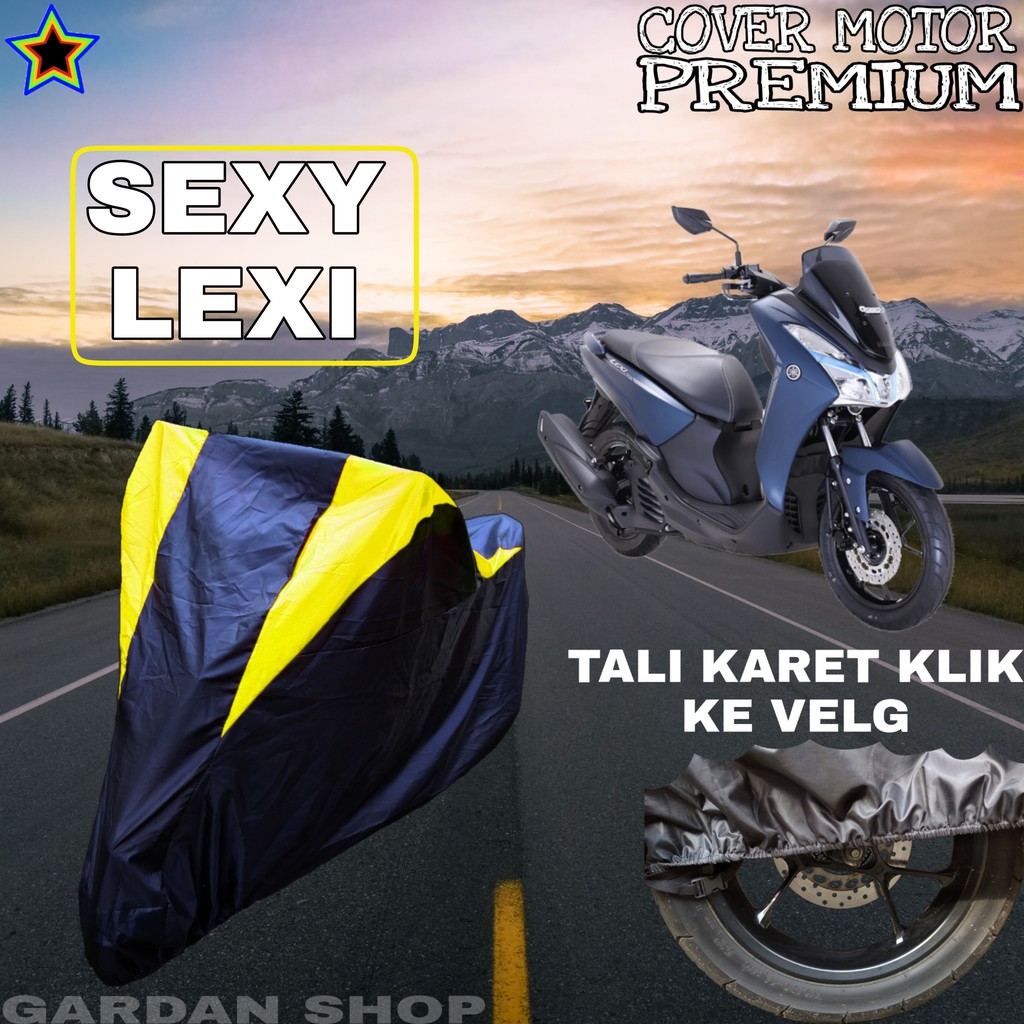 Sarung Motor SEXY LEXY Hitam Kuning Body Cover Penutup Pelindung Motor Sexy Lexi PREMIUM