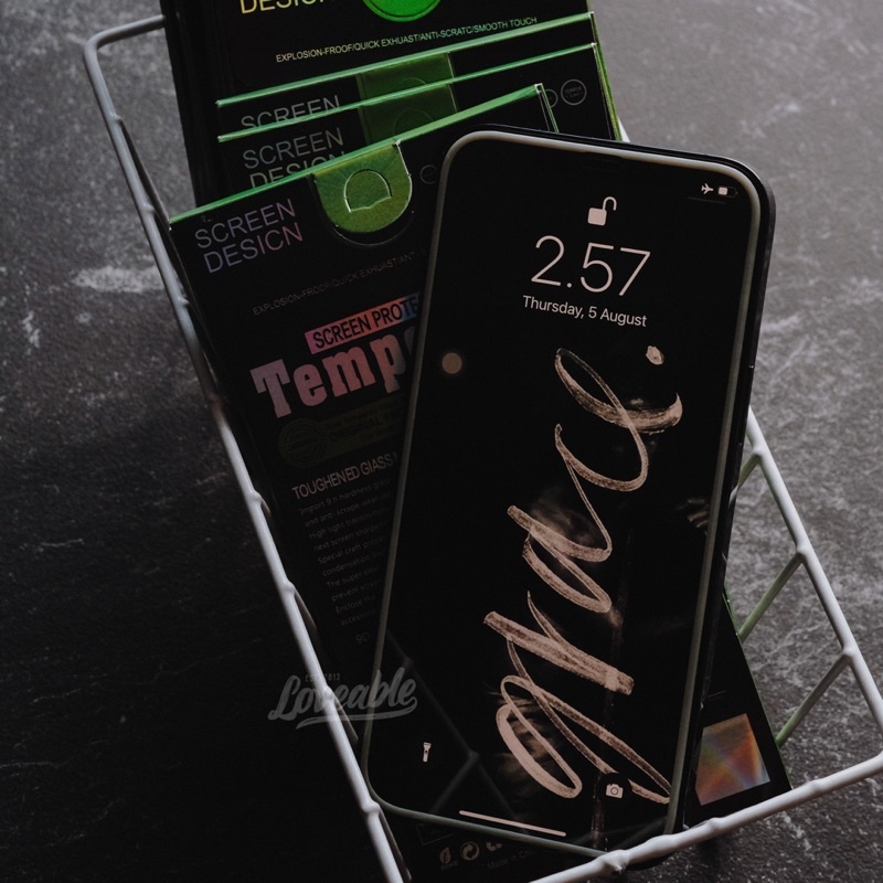 READY STOCK !! glow in the dark glass screen tempered glass for iphone