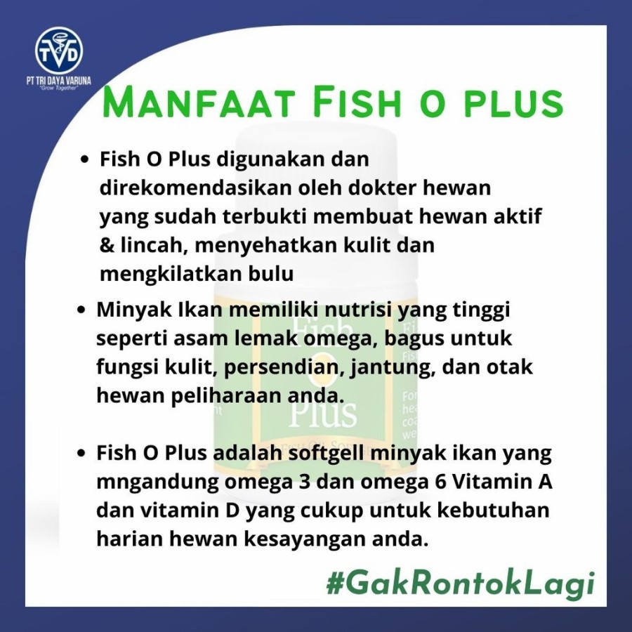 FISH OIL PLUS / MINYAK IKAN UNTUK KUCING DAN ANJING