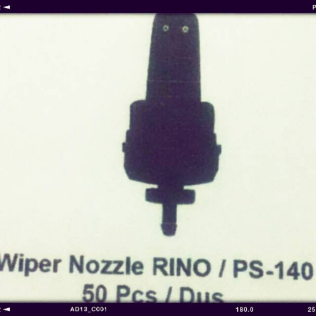 Wiper Nozzle/ Washer Nozle/ Nozel. semprotan air mobil Rino/ ps-140