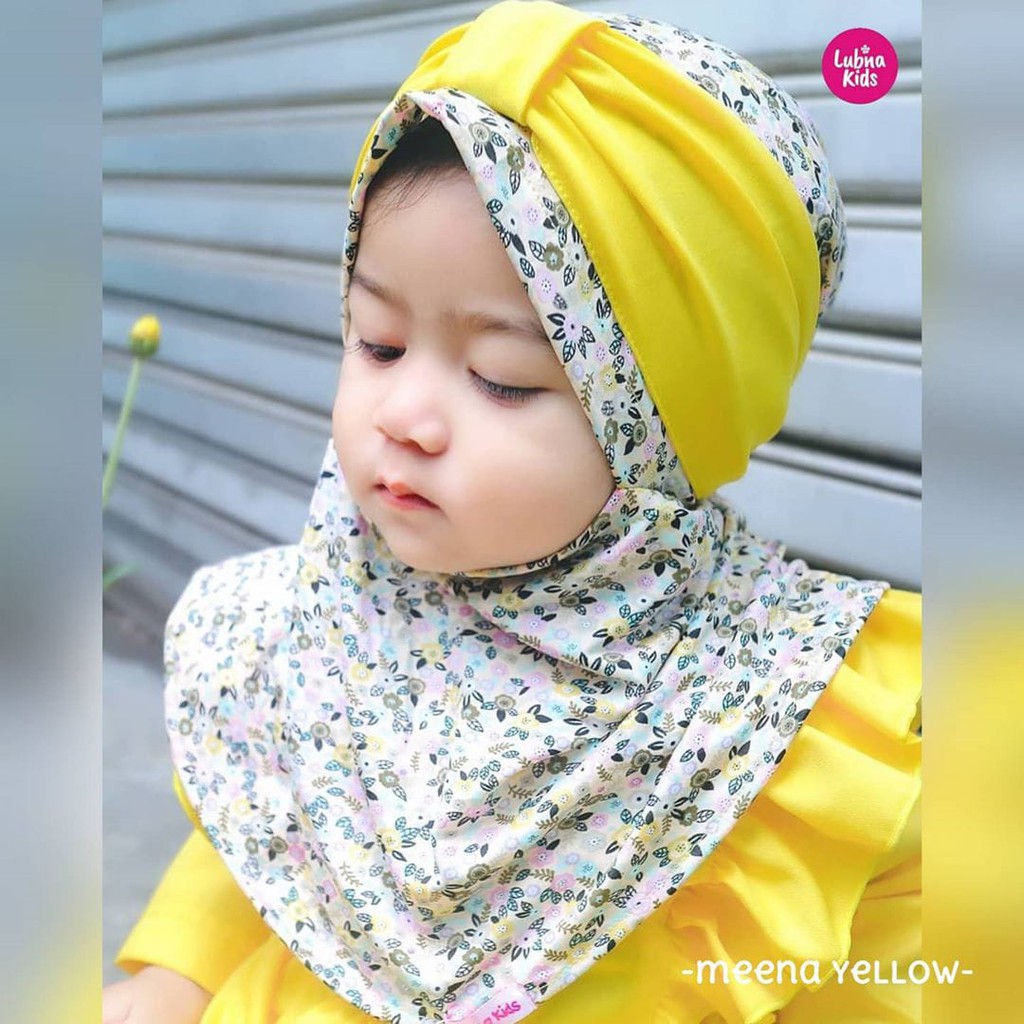 Hijab Meena Flower by Lubnakids Ori - Hijab/Jilbab Anak Lucu