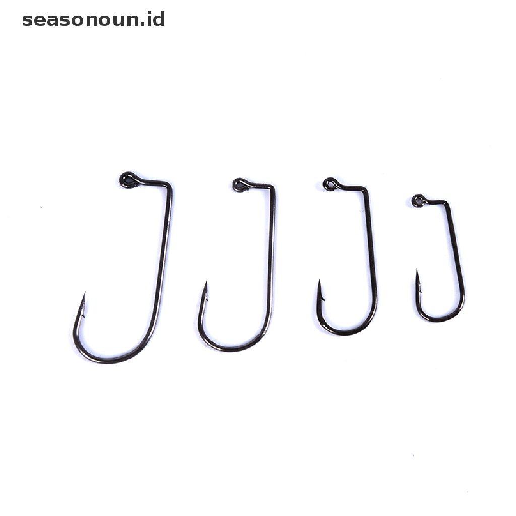 (seasonoun) 100pcs Kail Pancing Siku 90 Derajat Bahan Carbon Steel Ukuran 1# To 6#