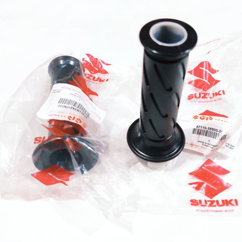 Hand Grip Suzuki Satria 2tak 1set kiri kanan Ori SGP 57110-35500-000/57211-34310-000