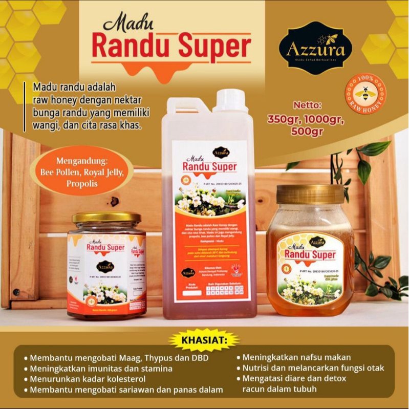 Madu Randu Super 350gr Terbaik Madu Asli langsung dari Peternakan Hutan Lebah