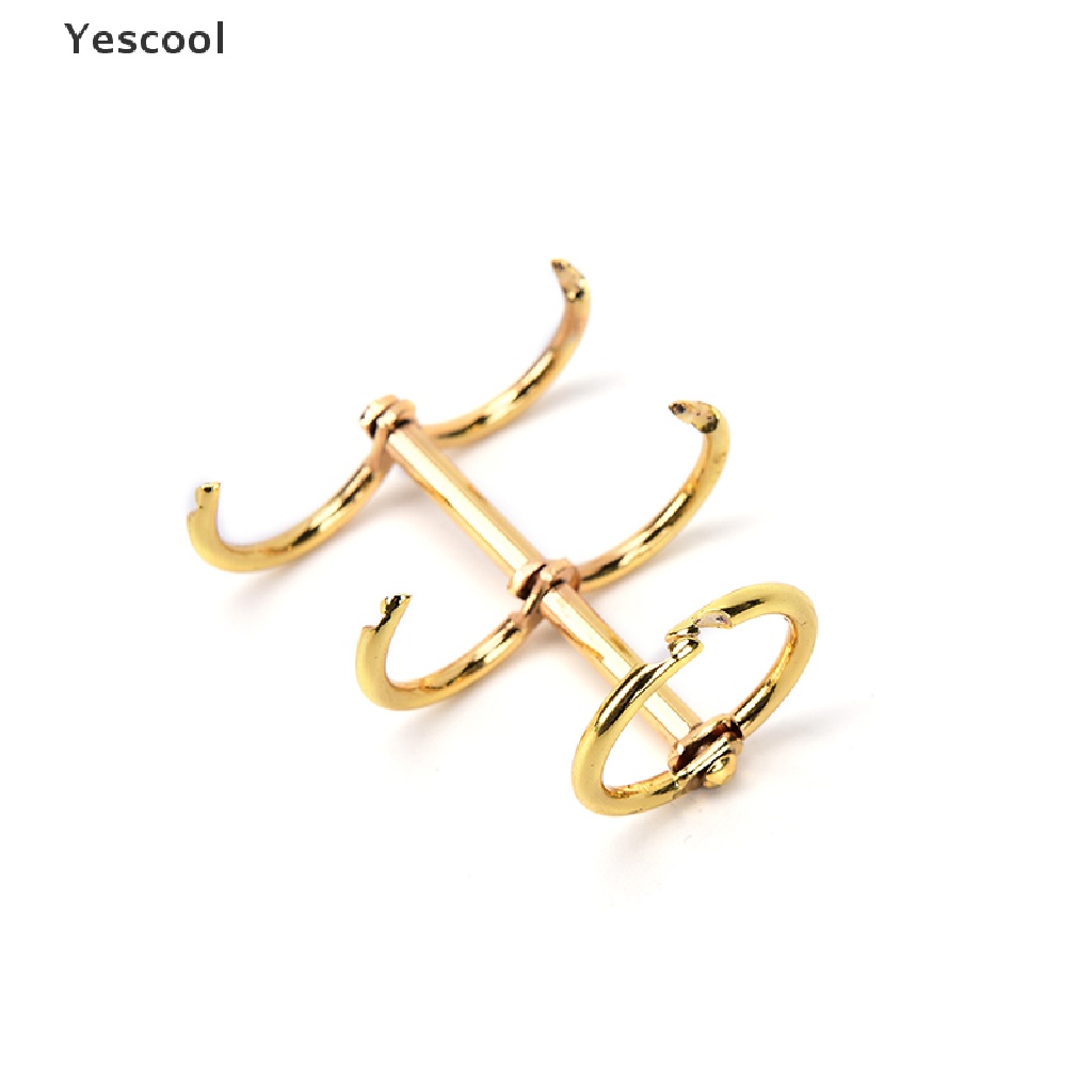 Yescool 1pc Ring Binder Loose Leaf Bahan Metal