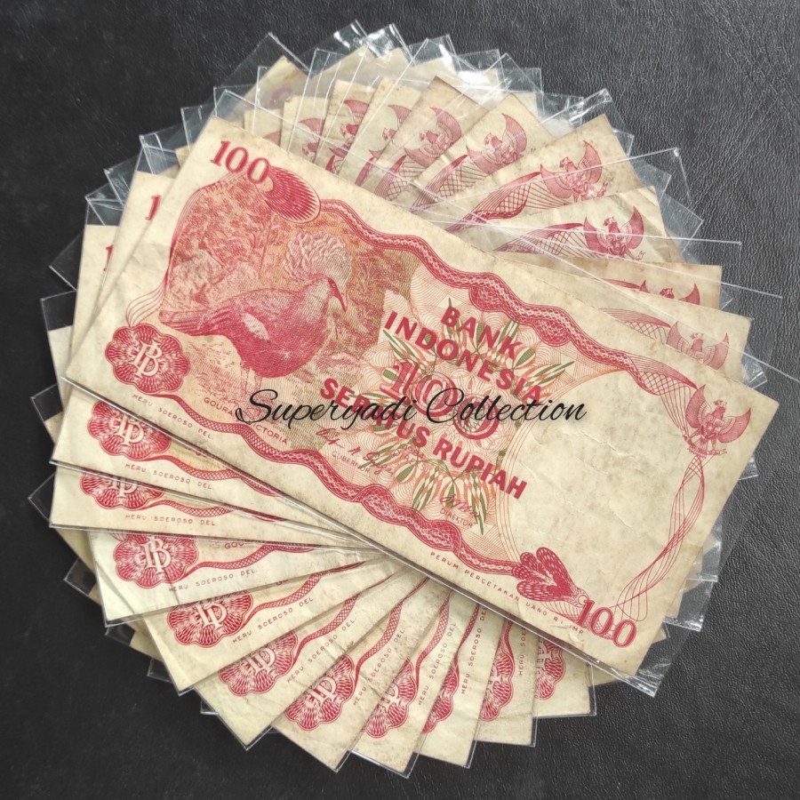 Uang Kuno Indonesia Rp 100 1984 Burung Goura Victoria