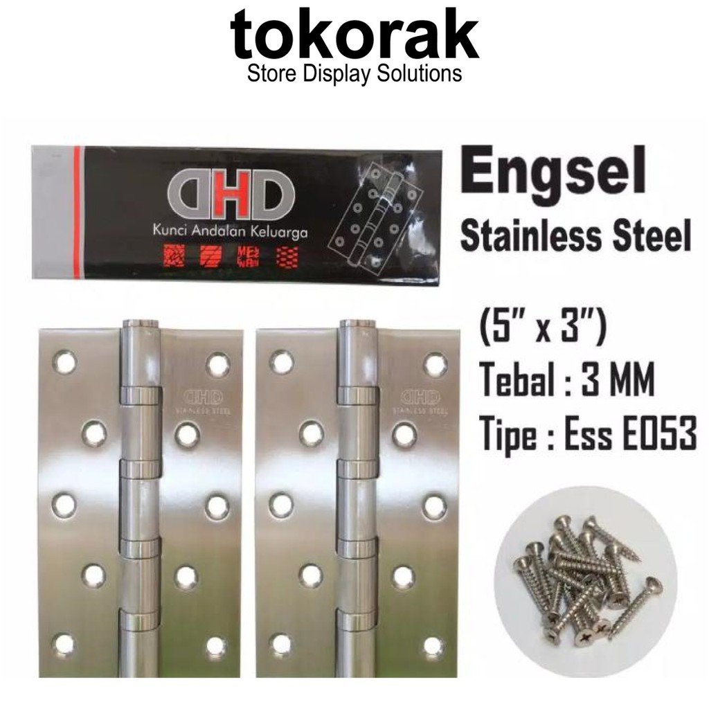 ENGSEL HINGE DHD 5&quot;X3&quot; SS PINTU ALUMINIUM JENDELA KUPU-KUPU