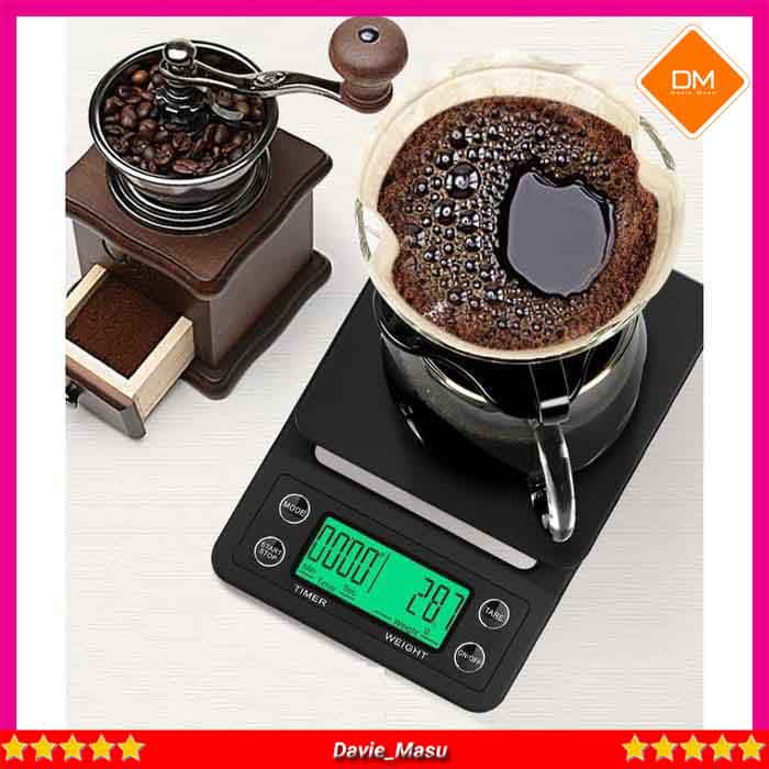 Promo Peralatan Dapur Timbangan Dapur Timbangan Digital Kopi Timer 3kg 01 Tuangkan Lebih Dari V60 Qj 106 gnaWdnfDM9aNr