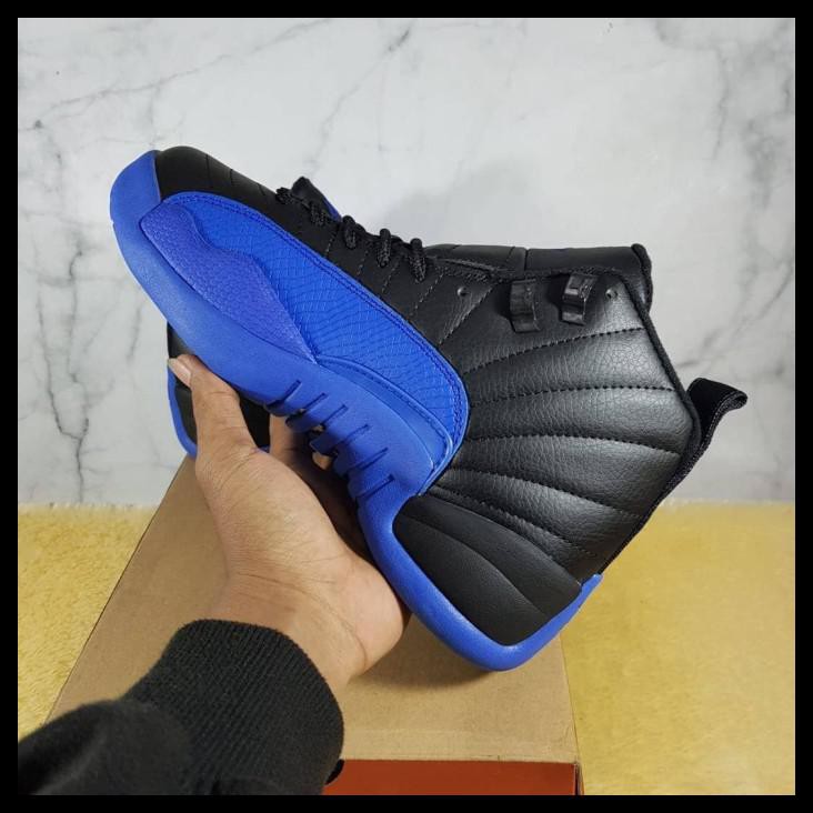 blue & black jordan 12s