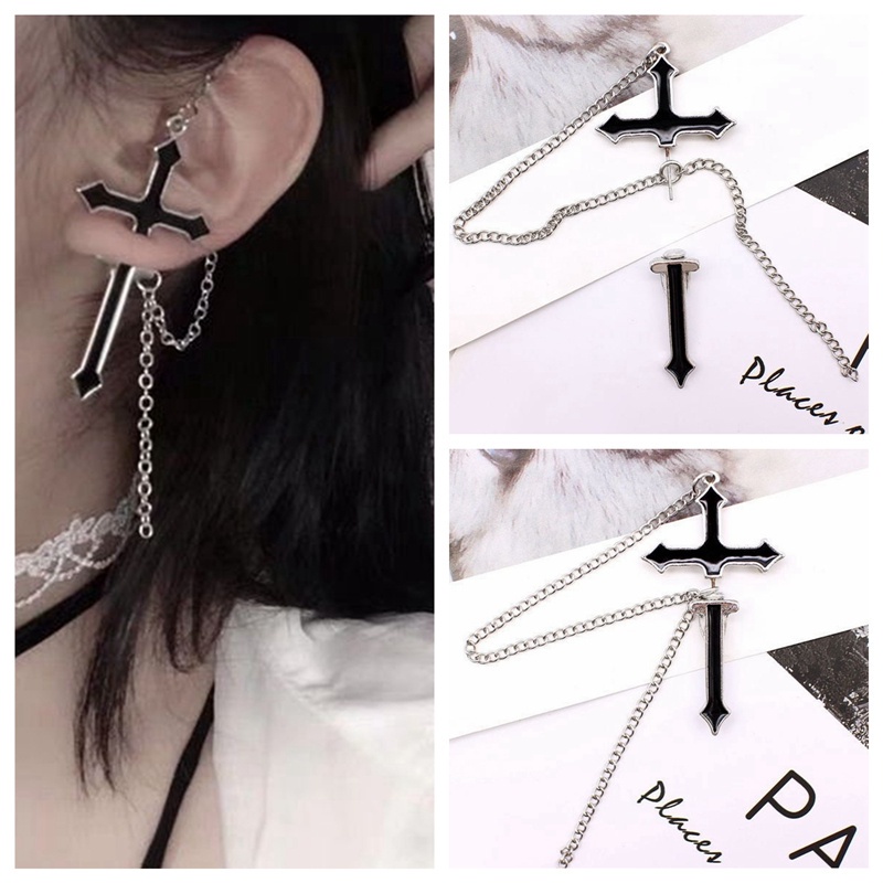 1PC Fashion European Style Vintage Brincos Party Jewelry Cross Earrings