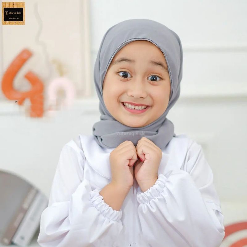 pashmina inner anak ceruty 2in1 / jilbab instan pashmina inner