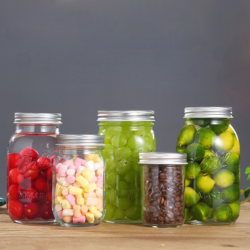 480/750/1000ML High Borosilicate Glass Sealed Mason Jar Storage Bottle / Household Kitchen Sealed Spices Storage Jar