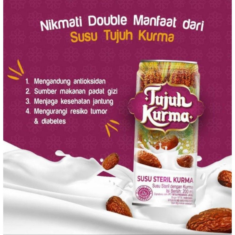 SUSU STERIL TUJUH KURMA KALENG 200ML