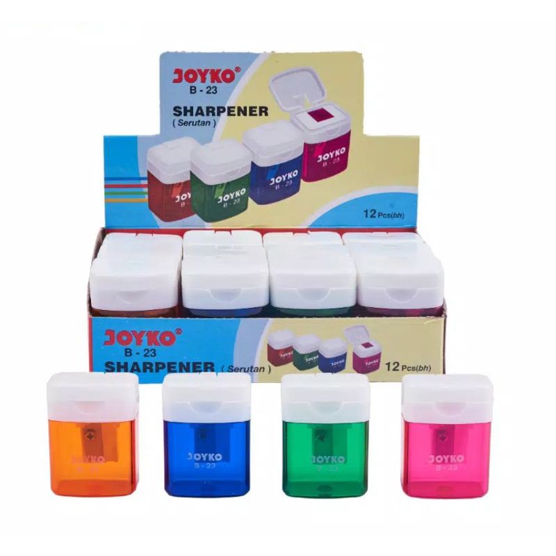 Rautan Serutan Pensil JOYKO Sharpener B-23 Grosir 12 Pcs