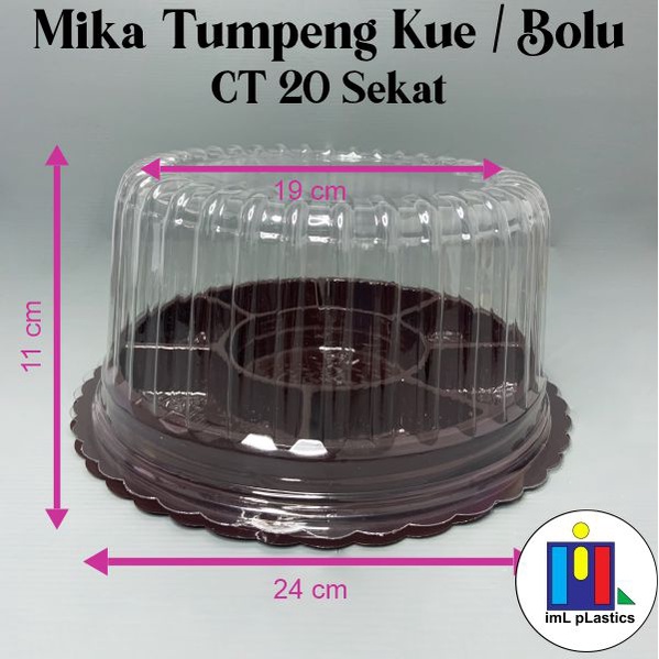 MIKA TUMPENG CT 20 SEKAT / TRAY CAKE TART 20CM / MIKA KUE BOLU SEKAT - set 10 pcs