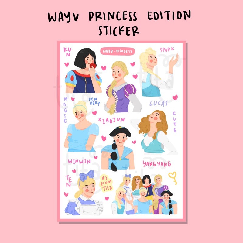 

WayV Sticker Princess Kiss Cut || itsfromtita