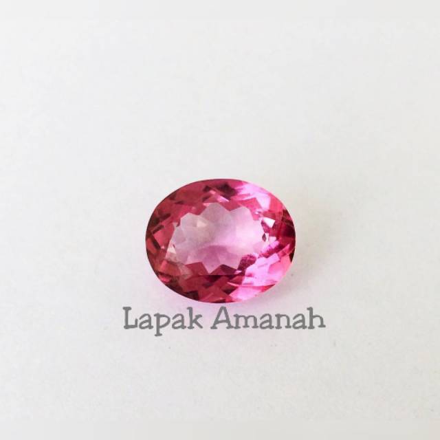Batu Permata Natural Pink Topaz Garansi Asli