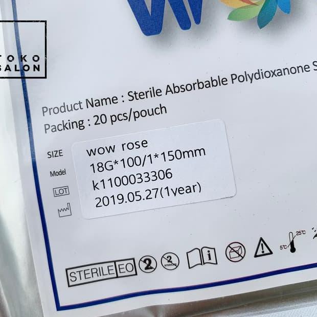 ♙ Tanam Benang Pipi Thread Lift Wow Rose PDO COG 18G 100mm ECER ➨