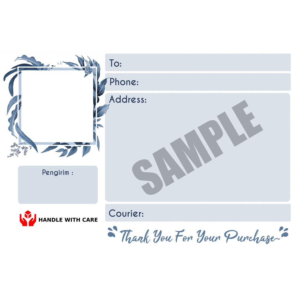 

sticker label pengiriman gratis desain