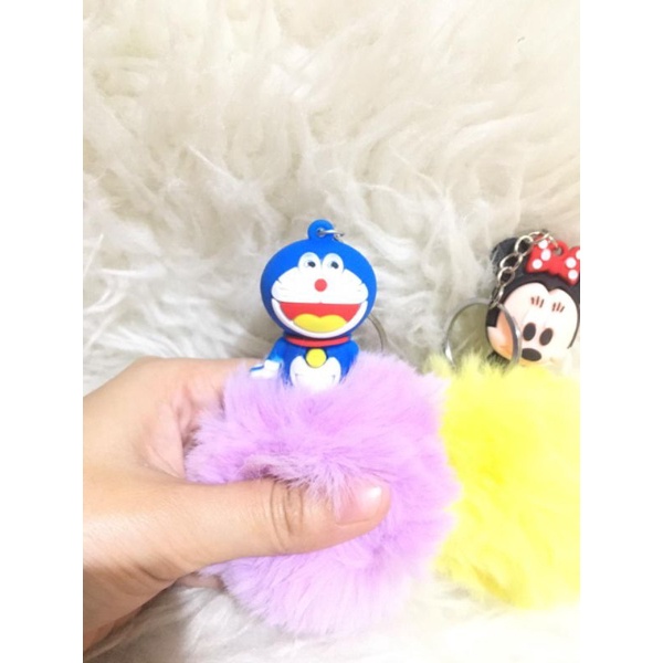 GK09 Gantungan Kunci Pompom Karakter 10cm