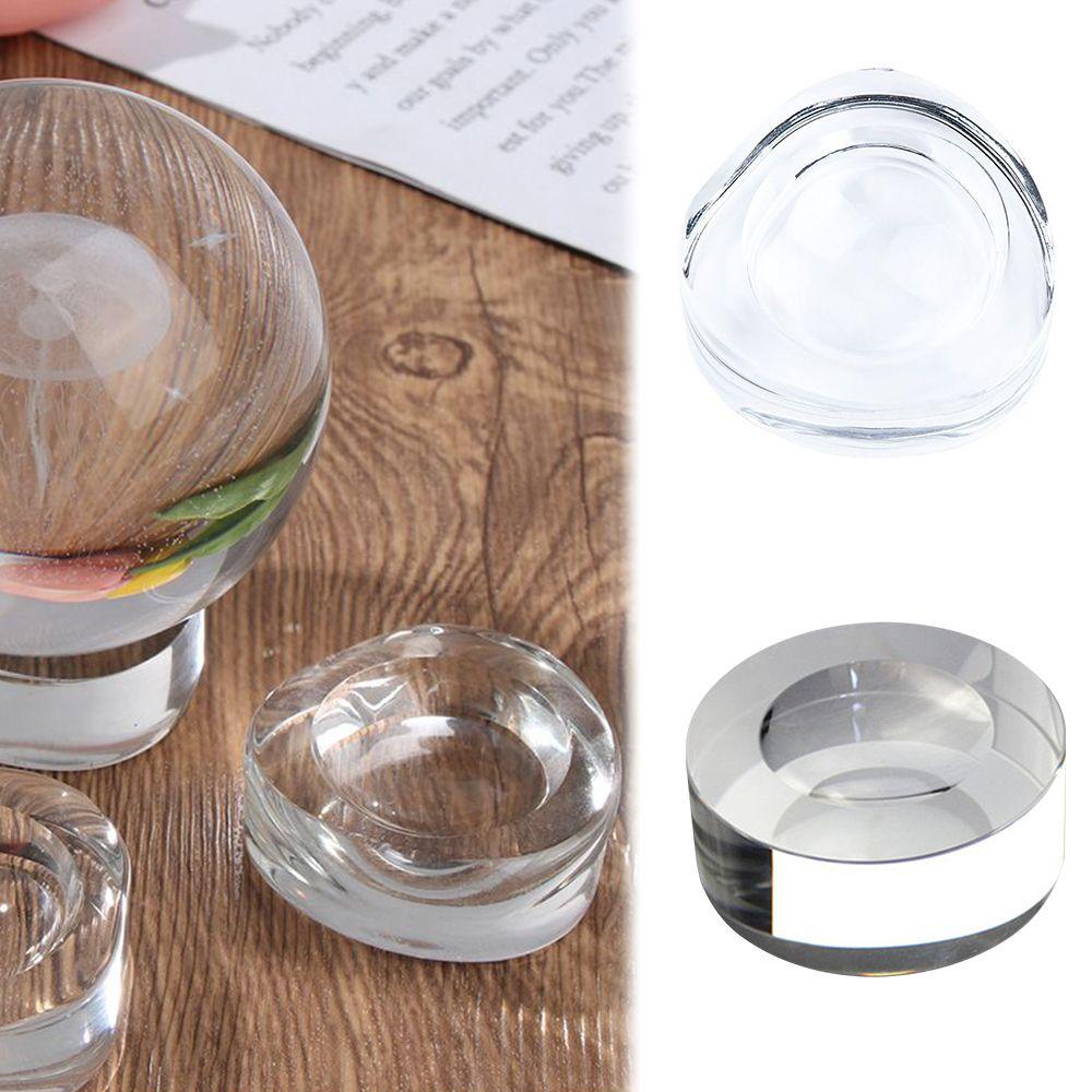 R-flower Crystal Ball Base Bulat Properti Fotografi Mineral Pajangan Bola Kristal Stand