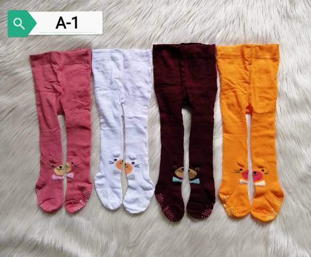 Legging Bayi Girl Boy 0-6 6-12 Cotton Rich / Legging Anti Slip Bayi