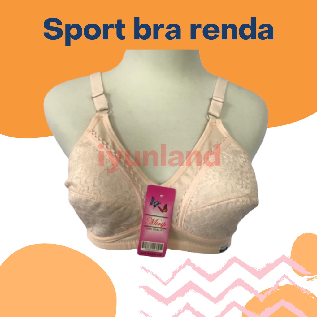 Sport Bra Renda Tanpa Busa