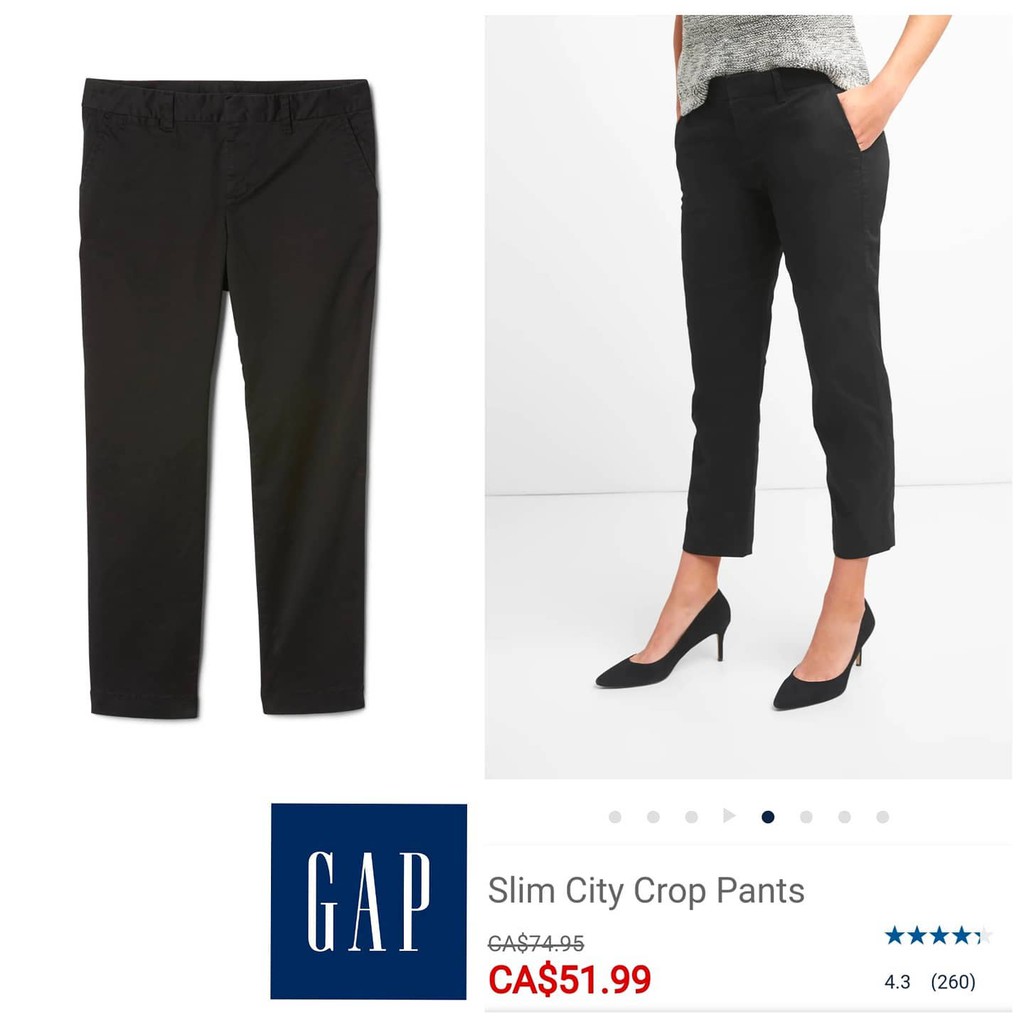 gap slim city crop pants