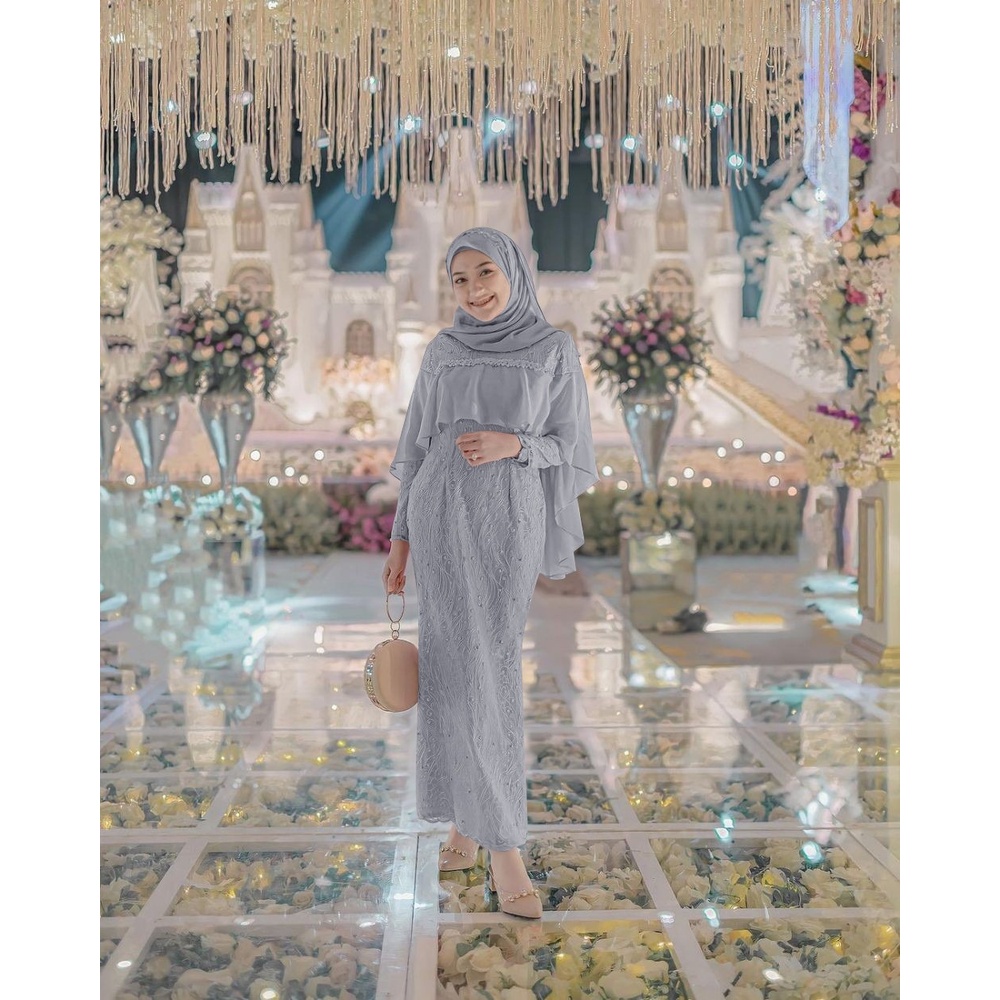 Maxi Corvina / Gamis Brukat / Seragam Pesta Wanita Muslim / Dress Remaja Dewasa