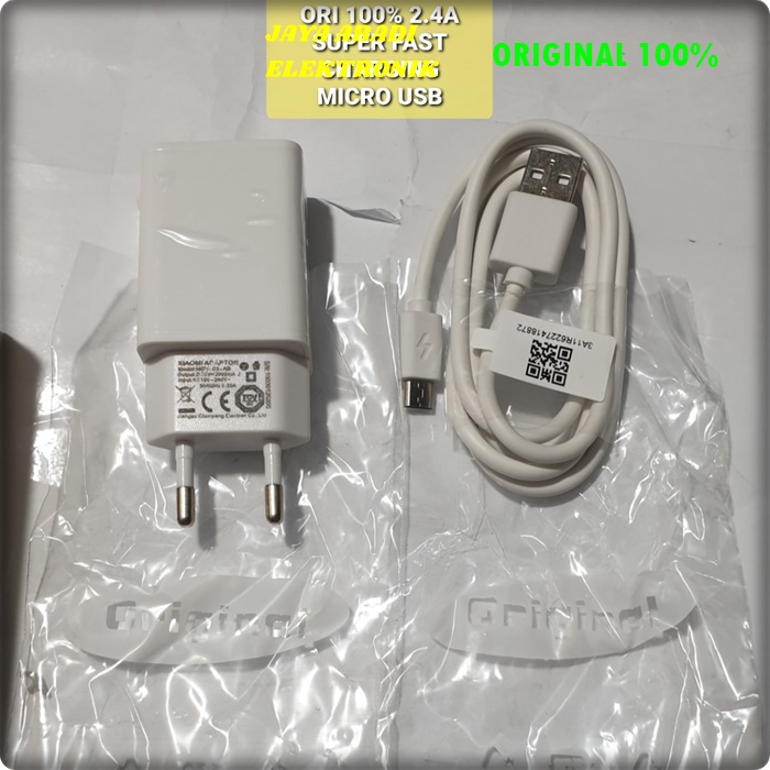 J17 XIAOMI ADAPTOR CHARGER 2.4A MICRO FAST CHARGING TRAVEL AUTO ID CAS CASAN FLASH adaptor hp cas casan super fast charging travel charger flash charge quick qualcomm adapter adaptive watt w androit handphone quallcomm universal multi original volt