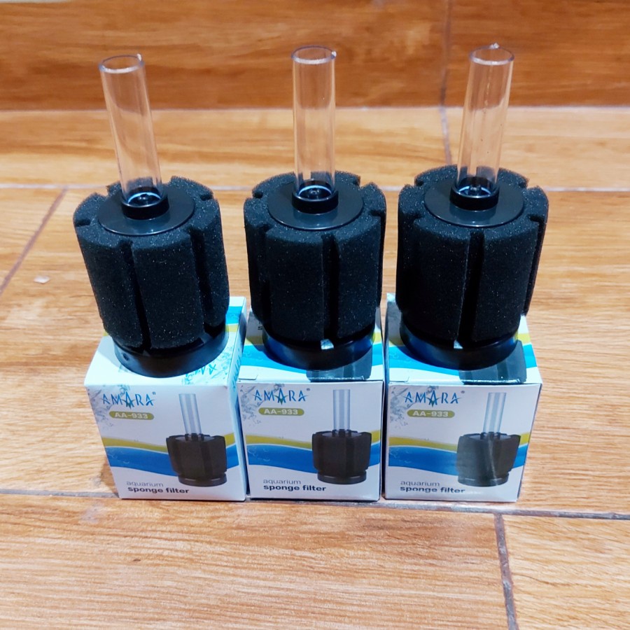 Busa Sponge Filter Aquarium Biofoam Bio Foam Mini Spon Amara AA 933 833 Aquascape Penyaring Udara Aerator Airator Aksesoris Perlengkapan ikan